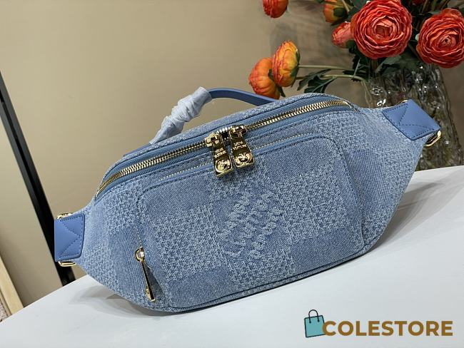 Colestore Louis Vuitton Rush Fanny Pack Denim Blue 15 x 8 x 30cm - 1