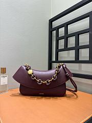 Colestore Loewe Medium Ola Bag in Red Smooth Calfskin 26x16x18cm - 1
