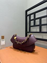 Colestore Loewe Medium Ola Bag in Red Smooth Calfskin 26x16x18cm - 5