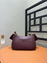 Colestore Loewe Medium Ola Bag in Red Smooth Calfskin 26x16x18cm - 4