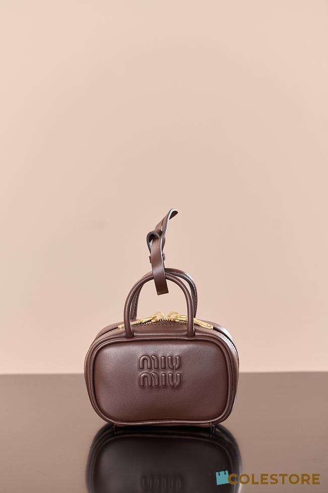 Colestore Miu Miu Beau Leather Micro-Bag Briarwood 11x7x4cm - 1