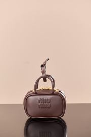 Colestore Miu Miu Beau Leather Micro-Bag Briarwood 11x7x4cm - 1