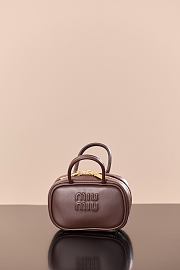 Colestore Miu Miu Beau Leather Micro-Bag Briarwood 11x7x4cm - 6