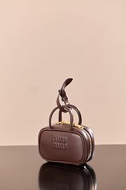 Colestore Miu Miu Beau Leather Micro-Bag Briarwood 11x7x4cm - 4