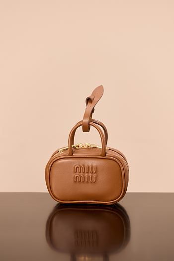 Colestore Miu Miu Beau Leather Micro-Bag Cognac 11x7x4cm
