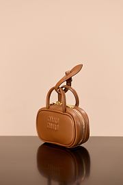 Colestore Miu Miu Beau Leather Micro-Bag Cognac 11x7x4cm - 2