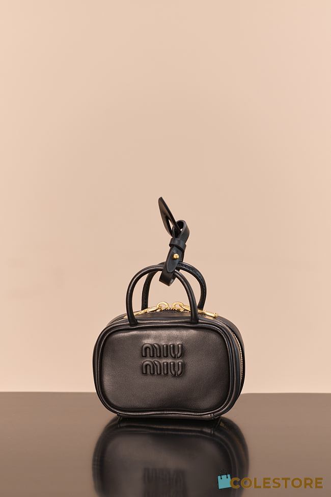 Colestore Miu Miu Beau Leather Micro-Bag Black 11x7x4cm - 1
