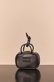 Colestore Miu Miu Beau Leather Micro-Bag Black 11x7x4cm - 1