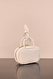 Colestore Miu Miu Beau Leather Micro-Bag White 11x7x4cm - 4