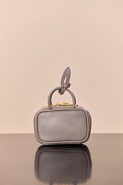 Colestore Miu Miu Beau Leather Micro-Bag Gray 11x7x4cm - 4