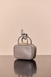 Colestore Miu Miu Beau Leather Micro-Bag Gray 11x7x4cm - 3