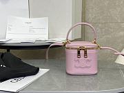 Colestore Celine Mini Vanity Case In Smooth Calfskin Light Pink 9.5x8x9cm - 1