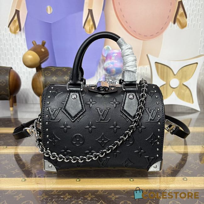 Colestore Louis Vuitton Speedy Trunk 20 Black 20.5x11x13.5cm - 1