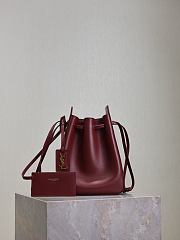 Colestore YSL  Saint Laurent Bucket Bag in Red Leather 18×24×7cm - 1