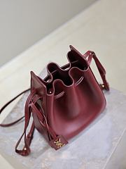 Colestore YSL  Saint Laurent Bucket Bag in Red Leather 18×24×7cm - 6