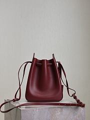 Colestore YSL  Saint Laurent Bucket Bag in Red Leather 18×24×7cm - 5