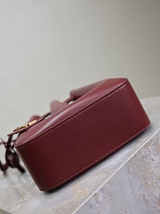 Colestore YSL  Saint Laurent Bucket Bag in Red Leather 18×24×7cm - 2