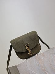 Colestore YSL Saint Laurent Kaia Small Suede Crossbody Bag Green 18x15.5x5.5cm - 5