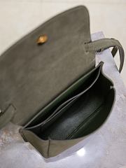 Colestore YSL Saint Laurent Kaia Small Suede Crossbody Bag Green 18x15.5x5.5cm - 3