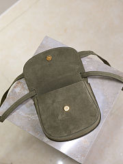 Colestore YSL Saint Laurent Kaia Small Suede Crossbody Bag Green 18x15.5x5.5cm - 2