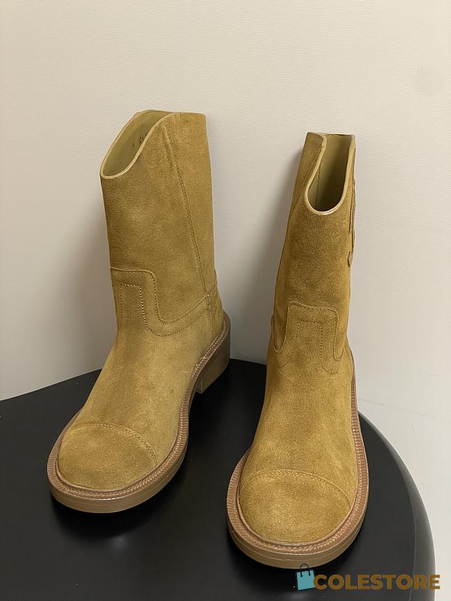 Colestore Chanel Camel Suede Cowboy Boots  - 1