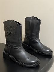 Colestore Chanel Black Cowboy Boots  - 6