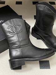 Colestore Chanel Black Cowboy Boots  - 4