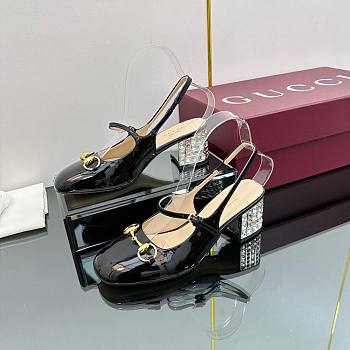 Colestore Gucci Women's Horsebit Pump with Crystals Black