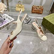 Colestore Gucci Women's Horsebit Pump with Crystals White - 5