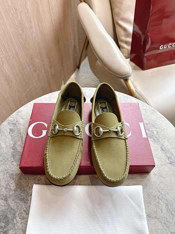 Colestore Gucci Women's Gigi Loafer in Green Suede