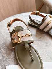 Colestore Gucci Horsebit Thong Sandal Green - 2