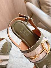 Colestore Gucci Horsebit Thong Sandal Green - 4