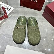 Colestore Gucci Horsebit Mule in Green GG Canvas - 1
