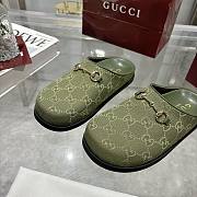 Colestore Gucci Horsebit Mule in Green GG Canvas - 4