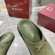 Colestore Gucci Horsebit Mule in Green GG Canvas - 2