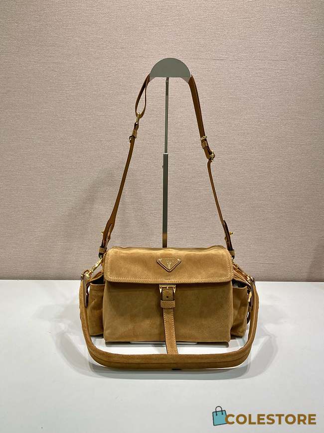 Colestore Prada Brushed Suede Shoulder Bag 30x14x10cm - 1