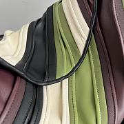 Colestore Bottega Veneta Calfskin Suede Striped Large Hop Black Matcha Leaf Jam White 54x24x13cm - 2