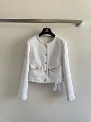 Colestore Chanel White Tweed Jacket - 1