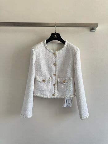 Colestore Chanel White Tweed Jacket