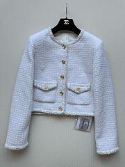 Colestore Chanel White Tweed Jacket - 2