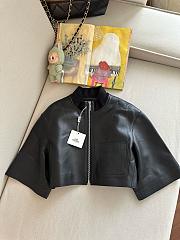 Colestore Hermes Italian Lambskin Cropped Leather Jacket - 1