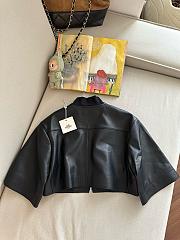 Colestore Hermes Italian Lambskin Cropped Leather Jacket - 5
