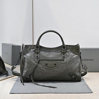 Colestore Balenciaga Classic City Bag Motorcycle Bag Olive Green 38x24x12cm