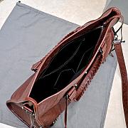 Colestore Balenciaga Classic City Bag Motorcycle Bag Dark Burgundy 38x24x12cm - 4