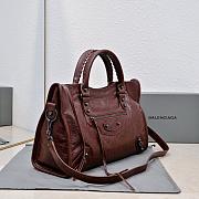 Colestore Balenciaga Classic City Bag Motorcycle Bag Dark Burgundy 38x24x12cm - 3