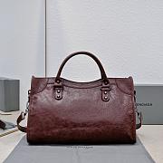 Colestore Balenciaga Classic City Bag Motorcycle Bag Dark Burgundy 38x24x12cm - 5