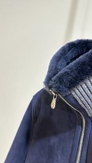 Colestore Brunello Cucinelli Men’s Shearling Jacket Navy - 4