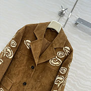 Colestore Ermanno Scervino single-breasted Suede Jacket Hazel - 6