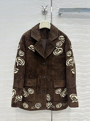 Colestore Ermanno Scervino single-breasted Suede Jacket Brown