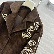 Colestore Ermanno Scervino single-breasted Suede Jacket Brown - 6
